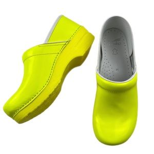 Dansko Neon Yellow Clogs Womens 41